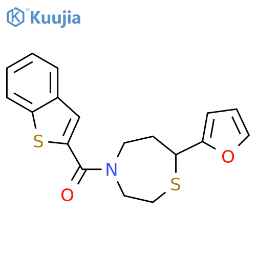 4-(1-benzothiophene-2-carbonyl)-7-(furan-2-yl)-1,4-thiazepane structure