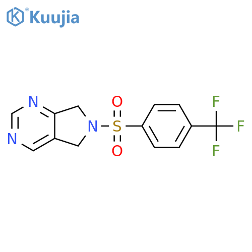 6-4-(trifluoromethyl)benzenesulfonyl-5H,6H,7H-pyrrolo3,4-dpyrimidine structure