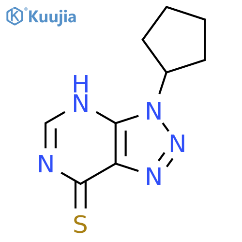 3-cyclopentyl-3H-1,2,3triazolo4,5-dpyrimidine-7-thiol structure