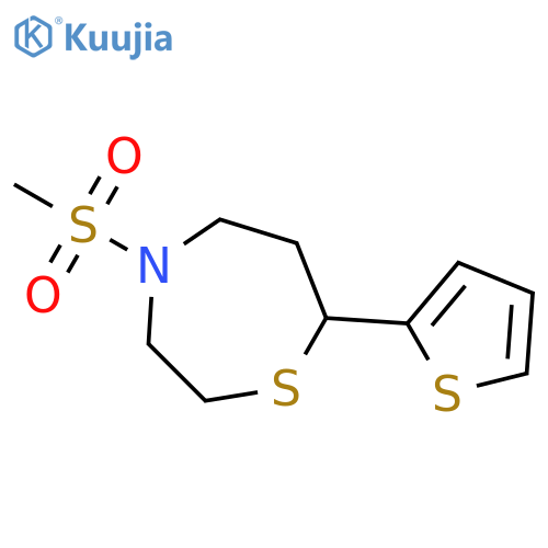 4-methanesulfonyl-7-(thiophen-2-yl)-1,4-thiazepane structure
