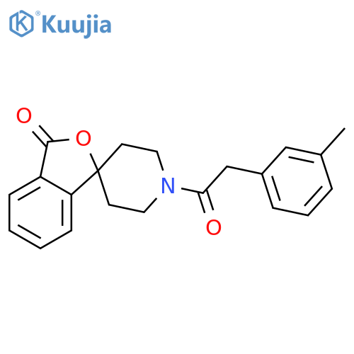 1'-2-(3-methylphenyl)acetyl-3H-spiro2-benzofuran-1,4'-piperidine-3-one structure