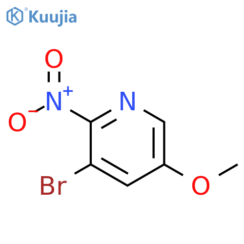 Pyridine, 3-bromo-5-methoxy-2-nitro- structure