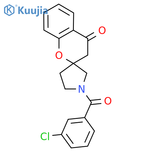 1'-(3-chlorobenzoyl)-3,4-dihydrospiro1-benzopyran-2,3'-pyrrolidine-4-one structure