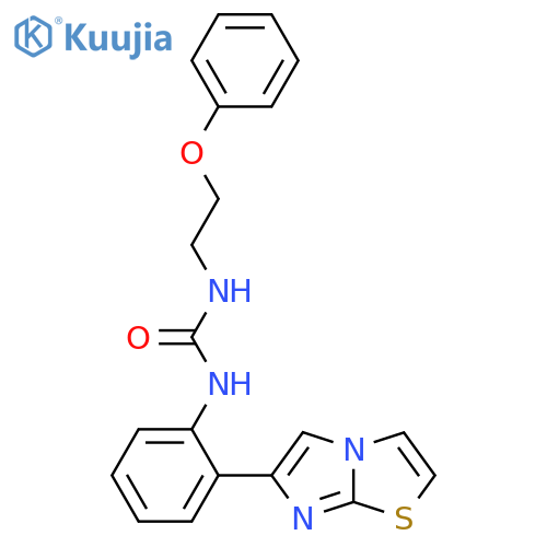 1-(2-(Imidazo[2,1-b]thiazol-6-yl)phenyl)-3-(2-phenoxyethyl)urea structure