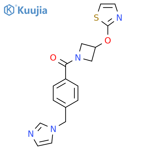 (4-((1H-imidazol-1-yl)methyl)phenyl)(3-(thiazol-2-yloxy)azetidin-1-yl)methanone structure