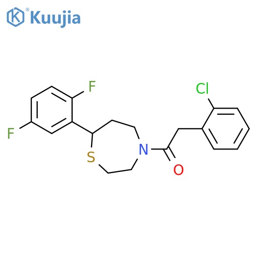 2-(2-chlorophenyl)-1-[7-(2,5-difluorophenyl)-1,4-thiazepan-4-yl]ethan-1-one structure
