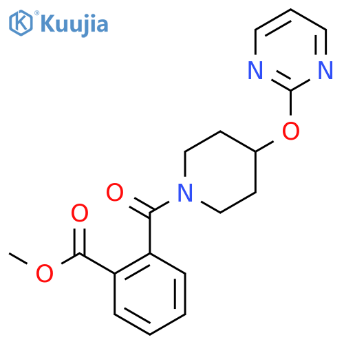 Methyl 2-[4-(pyrimidin-2-yloxy)piperidine-1-carbonyl]benzoate structure
