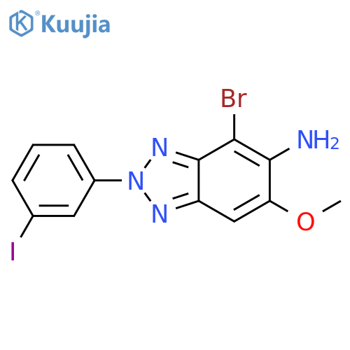 4-Bromo-2-(3-iodo-phenyl)-6-methoxy-2H-benzotriazol-5-ylamine structure