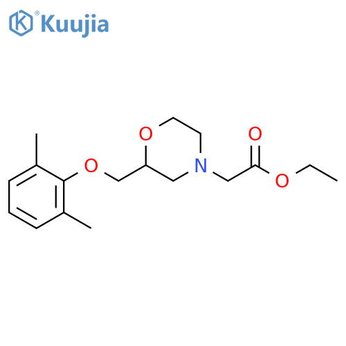 [2-(2,6-Dimethyl-phenoxymethyl)-morpholin-4-yl]-acetic acid ethyl ester structure