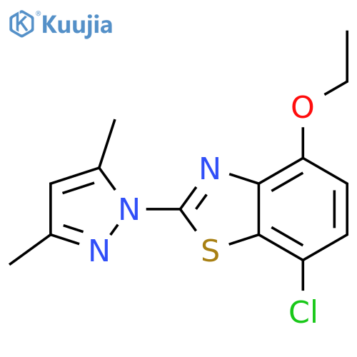 7-Chloro-2-(3,5-dimethyl-pyrazol-1-yl)-4-ethoxy-benzothiazole structure