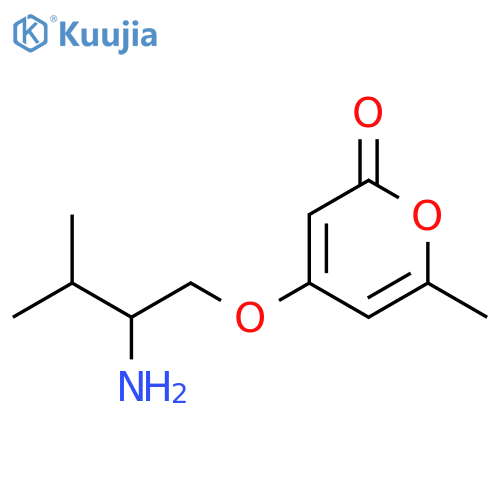 4-(2-amino-3-methylbutoxy)-6-methyl-2H-pyran-2-one structure