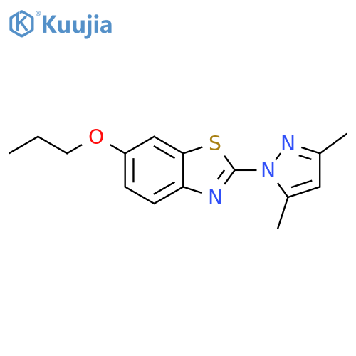 2-(3,5-Dimethyl-pyrazol-1-yl)-6-propoxy-benzothiazole structure