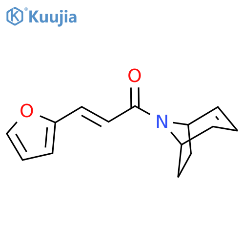 (E)-1-((1R,5S)-8-azabicyclo[3.2.1]oct-2-en-8-yl)-3-(furan-2-yl)prop-2-en-1-one structure