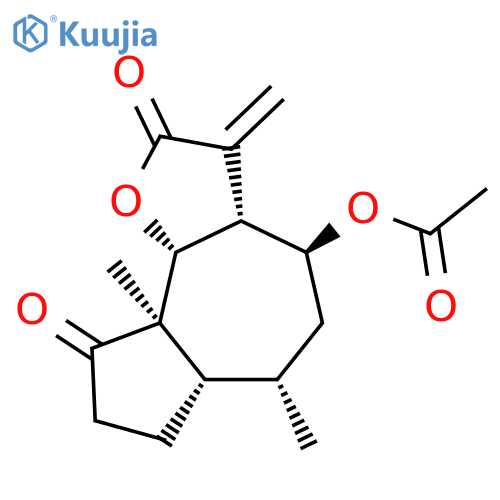 Azuleno[4,5-b]furan-2,9-dione,4-(acetyloxy)decahydro-6,9a-dimethyl-3-methylene-, (3aR,4S,6S,6aS,9aR,9bR)- structure