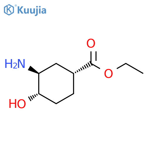 ethyl rel-(1S,3R,4R)-3-amino-4-hydroxy-cyclohexanecarboxylate structure