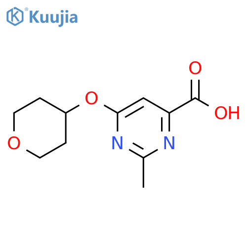 2-Methyl-6-(tetrahydro-pyran-4-yloxy)-pyrimidine-4-carboxylic acid structure