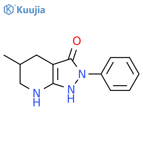 5-Methyl-2-phenyl-4,5,6,7-tetrahydro-2H-pyrazolo[3,4-b]pyridin-3-ol structure