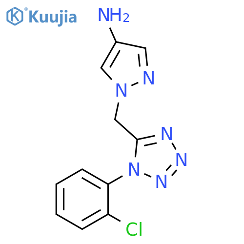 1-[1-(2-Chloro-phenyl)-1H-tetrazol-5-ylmethyl]-1H-pyrazol-4-ylamine structure