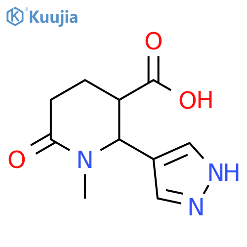 1-Methyl-6-oxo-2-(1H-pyrazol-4-yl)-piperidine-3-carboxylic acid structure