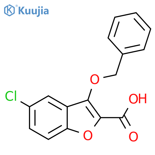 3-Benzyloxy-5-chloro-benzofuran-2-carboxylic acid structure