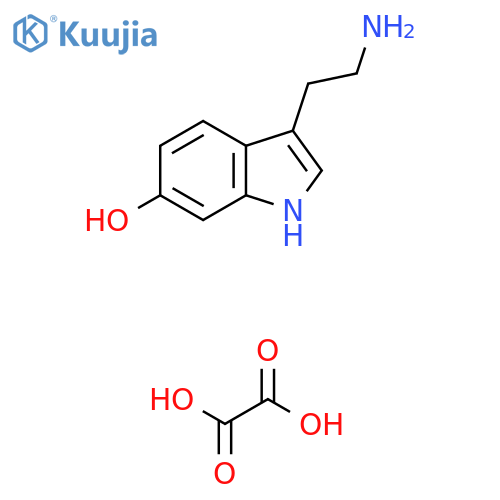 3-(2-aminoethyl)-1H-indol-6-ol; oxalic acid structure