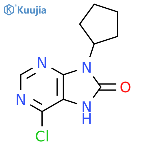 6-Chloro-9-cyclopentyl-7H-purin-8(9H)-one structure