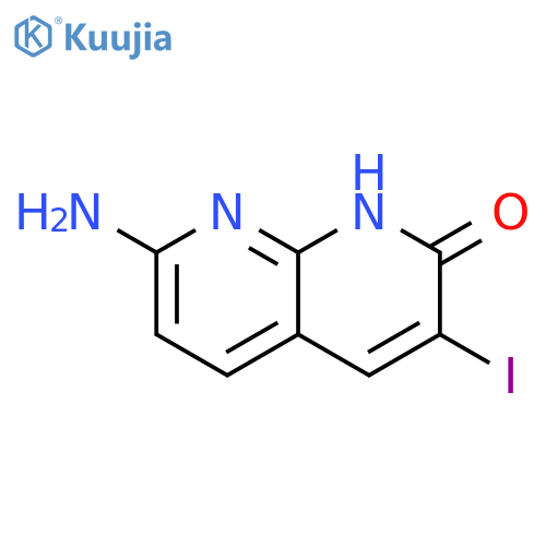7-Amino-3-iodo-1H-[1,8]naphthyridin-2-one structure