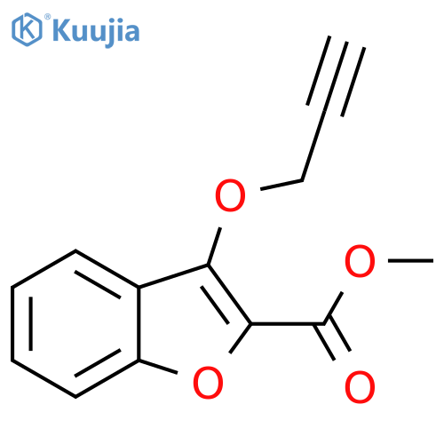 3-Prop-2-ynyloxy-benzofuran-2-carboxylic acid methyl ester structure