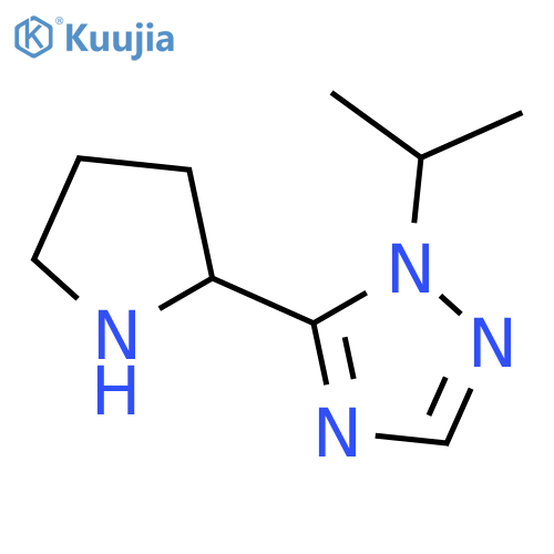 1-Isopropyl-5-pyrrolidin-2-yl-1H-[1,2,4]triazole structure