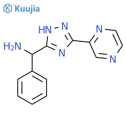 Phenyl(5-(pyrazin-2-yl)-1H-1,2,4-triazol-3-yl)methanamine structure