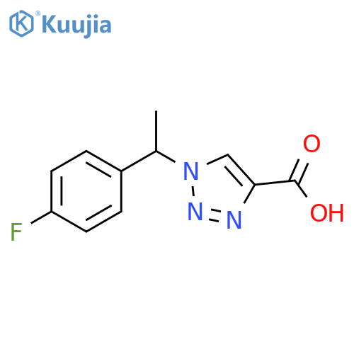 1-[1-(4-Fluoro-phenyl)-ethyl]-1H-[1,2,3]triazole-4-carboxylic acid structure