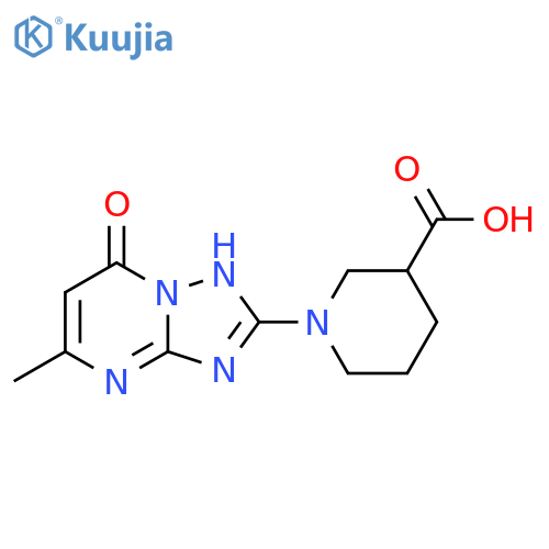 1-(5-Methyl-7-oxo-4,7-dihydro-[1,2,4]triazolo[1,5-a]pyrimidin-2-yl)-piperidine-3-carboxylic acid structure