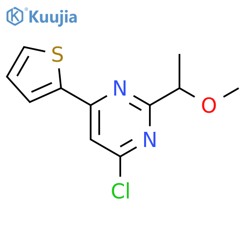4-Chloro-2-(1-methoxy-ethyl)-6-thiophen-2-yl-pyrimidine structure