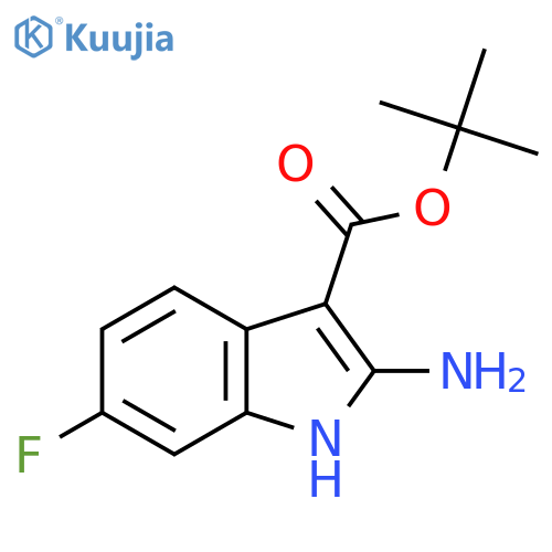 tert-butyl 2-amino-6-fluoro-1H-indole-3-carboxylate structure