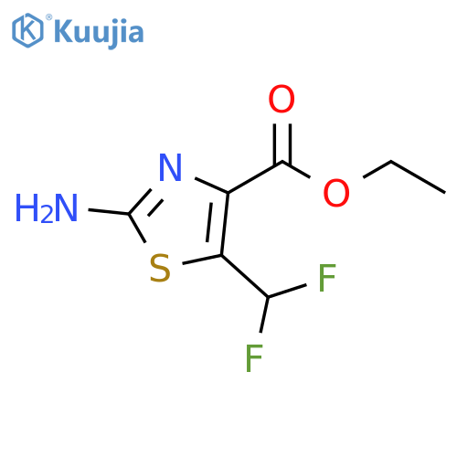 2-Amino-5-difluoromethyl-thiazole-4-carboxylic acid ethyl ester structure
