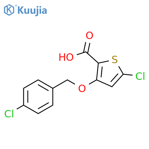 5-Chloro-3-((4-chlorobenzyl)oxy)thiophene-2-carboxylic acid structure