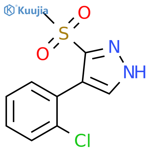 4-(2-Chloro-phenyl)-3-methanesulfonyl-1H-pyrazole structure