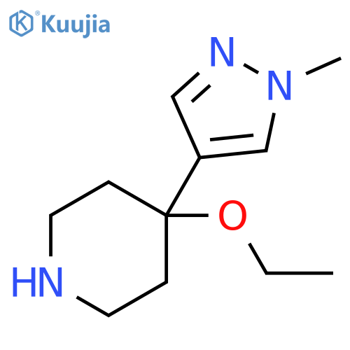 4-Ethoxy-4-(1-methyl-1H-pyrazol-4-yl)-piperidine structure