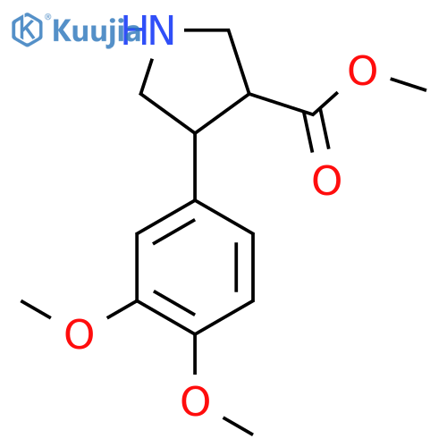 methyl 4-(3,4-dimethoxyphenyl)pyrrolidine-3-carboxylate structure
