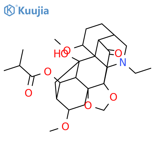 Aconitane-1,6,7,8,10,14,16-heptol; (1α,5β,6β,14α,16β)-form, 6-Ketone, 7,8-methylene, 1,16-di-Me, N-Et, 14-O-(2-methylpropanoyl) structure