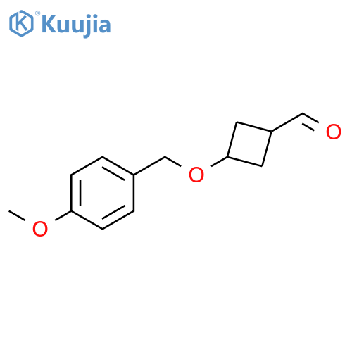 3-[(4-methoxyphenyl)methoxy]cyclobutanecarbaldehyde structure