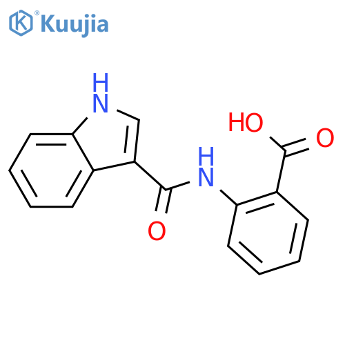 2-(1H-Indole-3-carboxamido)benzoic acid structure