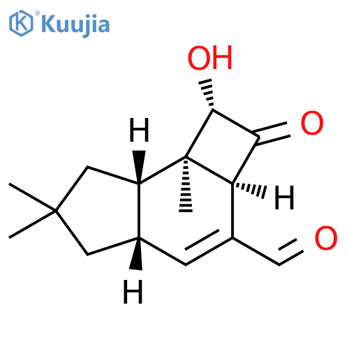 1H-Cyclobut[e]indene-3-carboxaldehyde, 2,2a,4a,5,6,7,7a,7b-octahydro-1-hydroxy-6,6,7b-trimethyl-2-oxo-, (1S,2aR,4aS,7aS,7bR)- structure