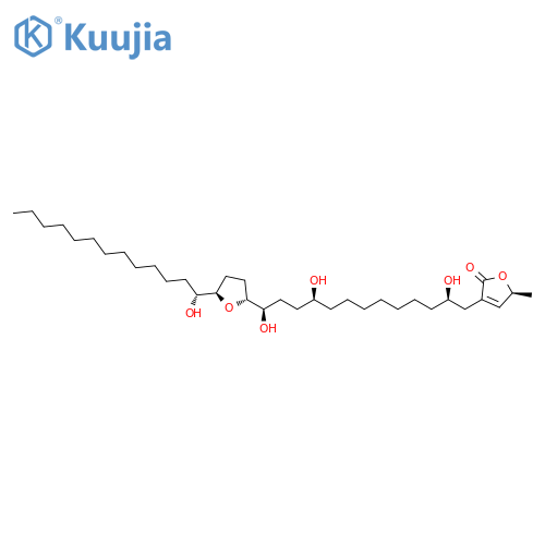 2(5H)-Furanone,5-methyl-3-[(2R,10S,13R)-2,10,13-trihydroxy-13-[(2R,5R)-tetrahydro-5-[(1R)-1-hydroxytridecyl]-2-furanyl]tridecyl]-,(5S)- structure