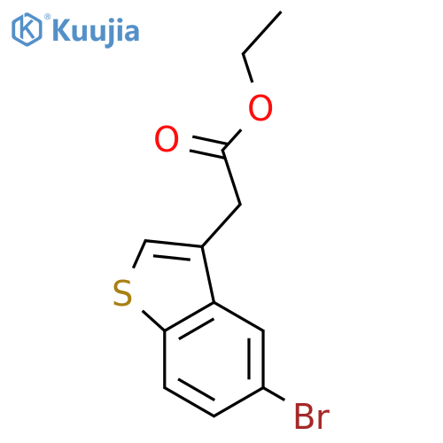 Ethyl 2-(5-bromo-1-benzothiophen-3-yl)acetate structure