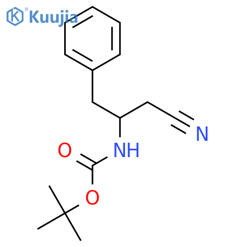 (S)-tert-Butyl (1-cyano-3-phenylpropan-2-yl)carbamate structure
