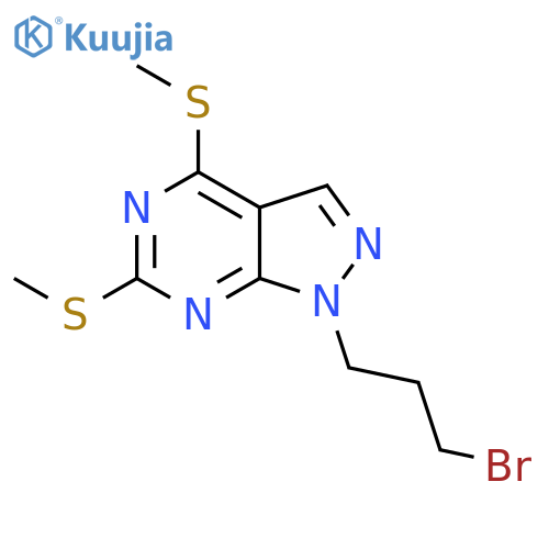 1-(3-Bromopropyl)-4,6-bis(methylthio)-1H-pyrazolo[3,4-d]pyrimidine structure