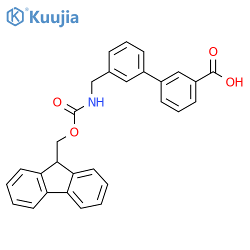 3-{3-({(9H-fluoren-9-yl)methoxycarbonyl}amino)methylphenyl}benzoic acid structure