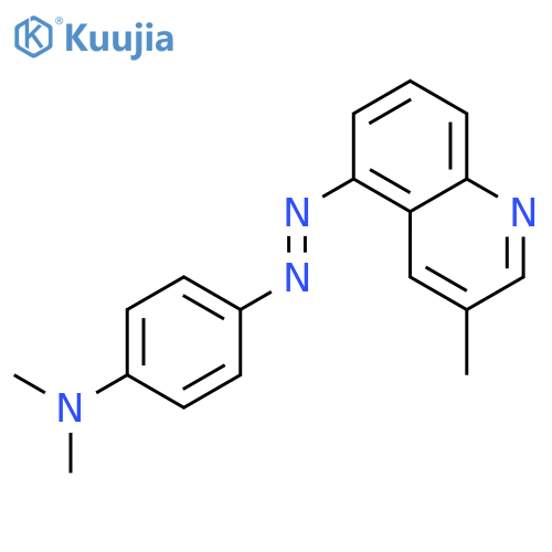 N,N-dimethyl-4-[(E)-(3-methylquinolin-5-yl)diazenyl]aniline structure