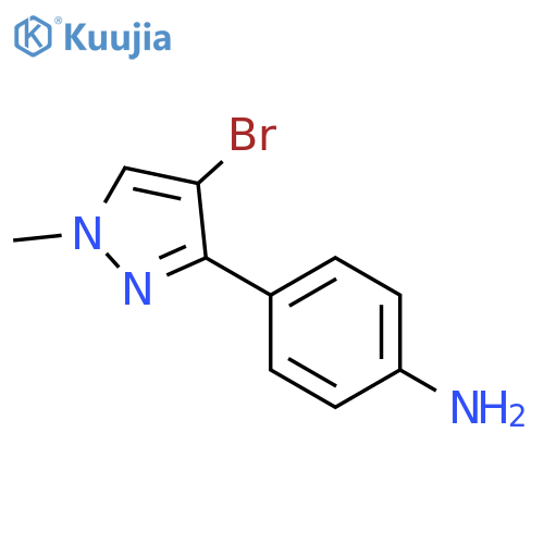 4-(4-Bromo-1-methyl-1H-pyrazol-3-yl)aniline structure